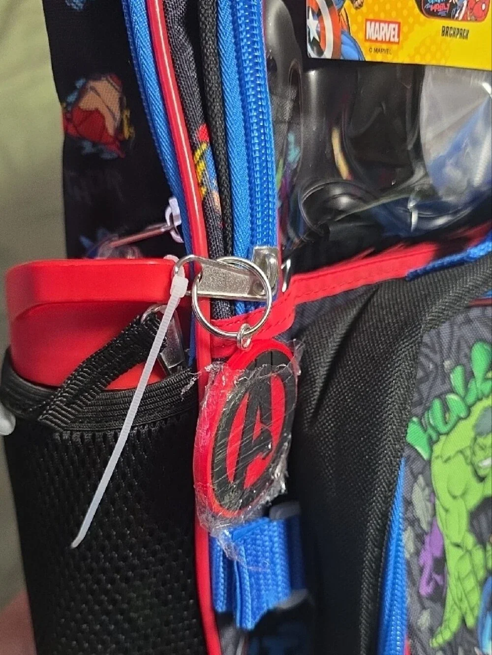 Marvel Black Backpack Set with Lunch kit, Headphones & Water Bottle